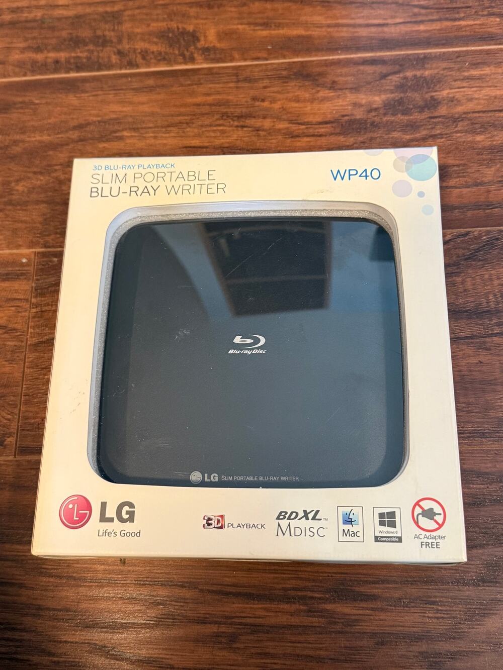 NEW NIB LG Slim Portable WP40 External Blu-ray Disc Writer (DL-3)